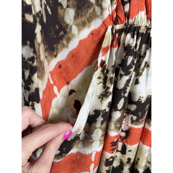 Vince Camuto Tie Dye Deep V-Neck Dress Size 12 - Picture 5 of 7